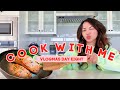 Cook With Me! Easy Pan Seared Salmon with Lemon Butter Recipe | Vlogmas Day 8, 2020