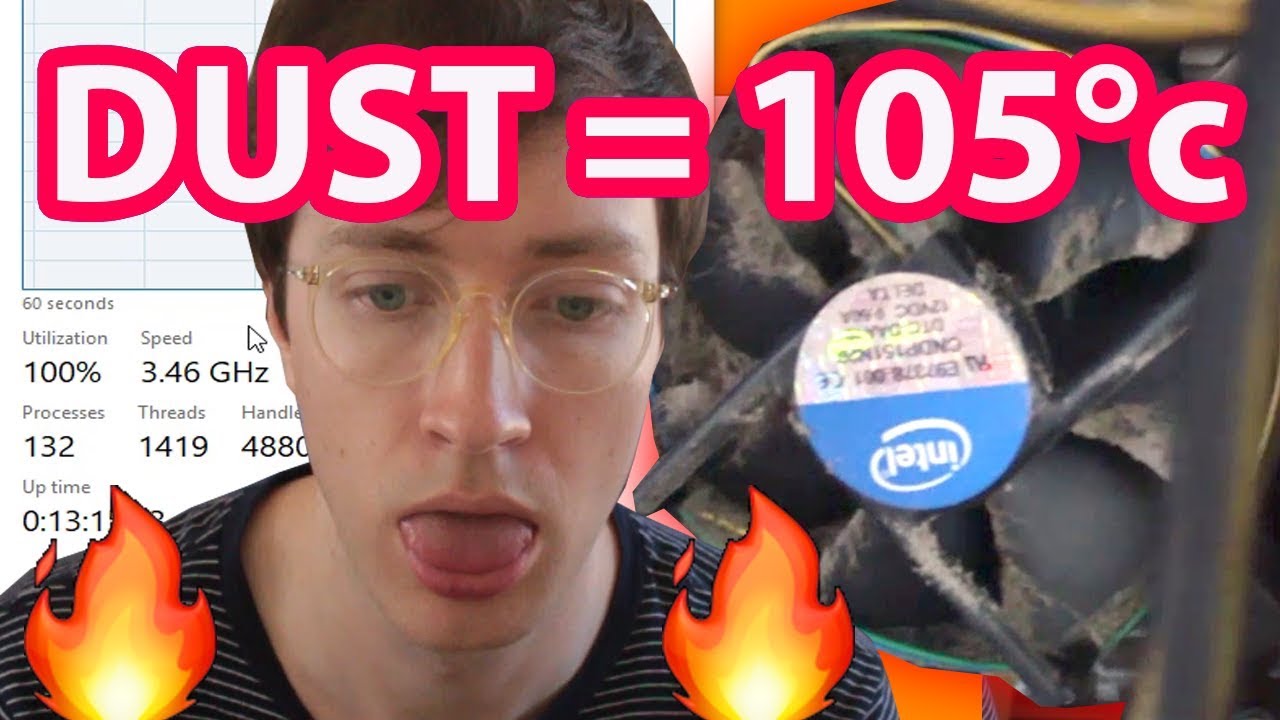 DUSTY DIRTY PC vs CLEAN PC and new THERMAL PASTE on CPU ������ - YouTube