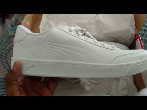 puma court breaker bold white sneakers