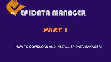 How to download and install epidata manager in your PC