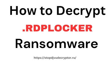 How to Recover Data from RDPLOCKER Ransomware (.rdplocker) | Decrypt RDPLOCKER Virus File
