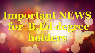 Important NEWS For B.Ed Degree Holder || PDPET Course Registration Last Date extended till 31-12-17