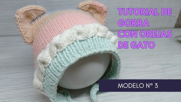 GORRO BEBE TEJIDO A DOS AGUJAS  Primera Puesta y Todas las Tallas 