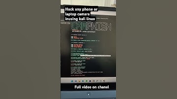 hack any camera on mobile or laptop using kali linux on this tool #cybersecurity #hacker #tools
