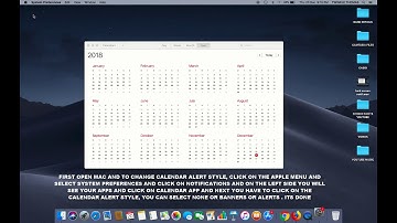 HOW TO CHANGE CALENDAR ALERT STYLE NOTIFICATIONS IN MAC OS MOJAVE