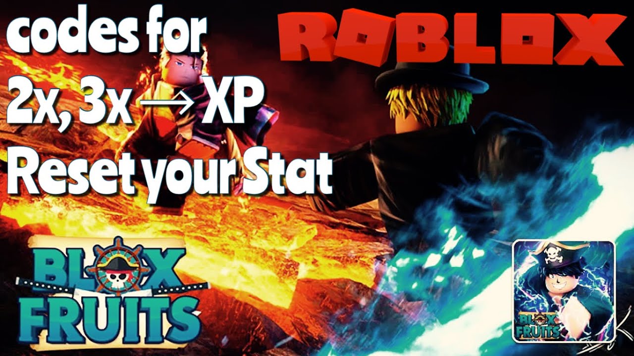 All the codes on blox fruits in roblox  2x, 3x XP and Reset your stats  codes! 