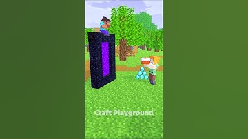 😲Alex was surprised by what flew out of the portal🌌 (Minecraft Cartoon Loop) #minecraft #animation