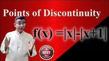 Class 12  NCERT Ex 5.1 Q 34  Find all the points of discontinuity of f defined by f(x) =|x|- |x+1|