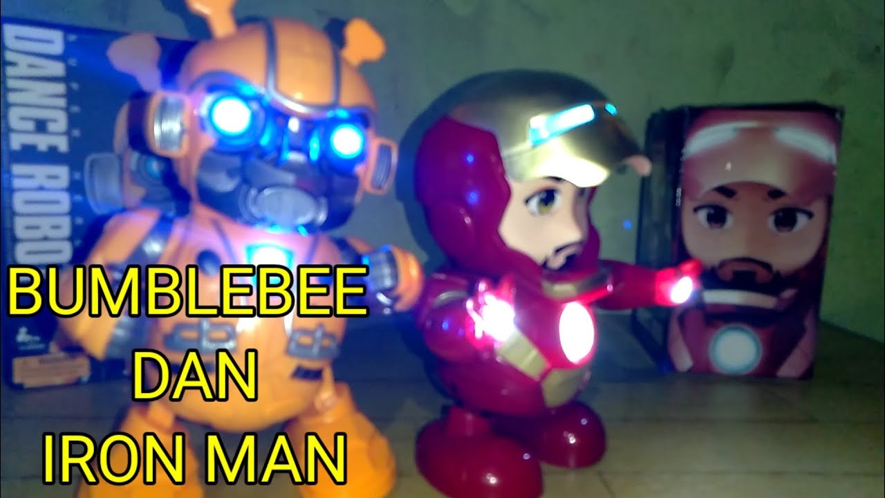 Bumblebe iron man robot dancing mainan  unik  YouTube
