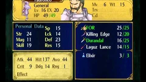 Path of Radiance Hard Mode Draft: Final Unit Stats! Repatriation!