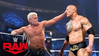 WWE RAW 4\/1\/24 - Cody Rhodes vs Rock vs Roman Reigns Full Match Highlights | Review |