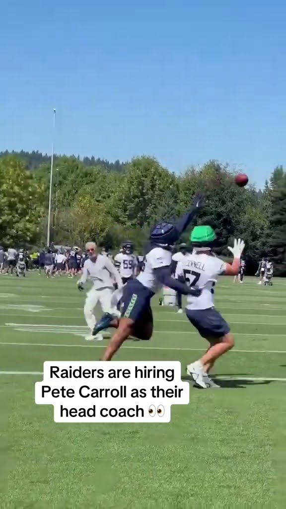 The Raiders’ new head coach can BALL (via seahawks/TT)