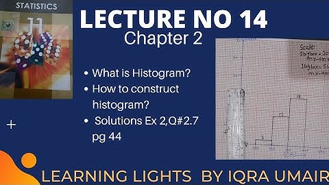 How to construct  histogram | class 11 statistics Ch 2 | solutions  Exercise 2, Q #  2.7 page 44