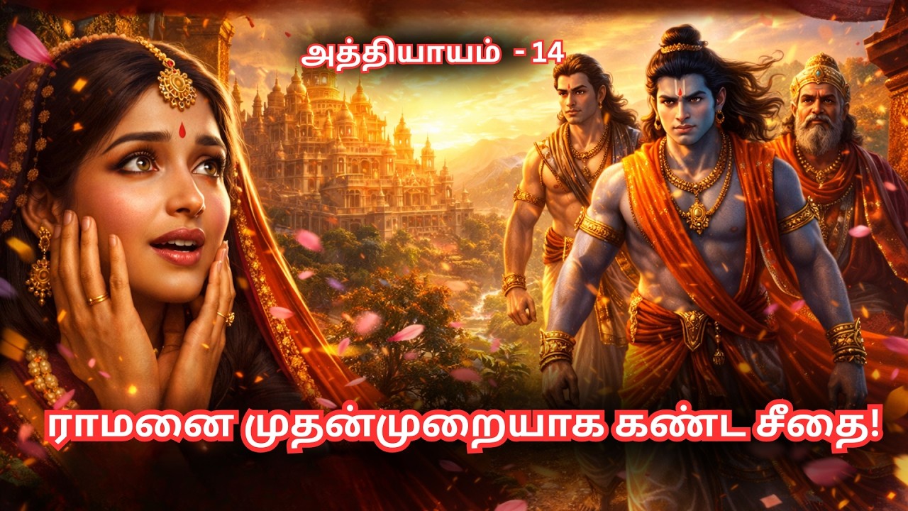 மிதிலா பயணம் | ராமனை முதன்முறையாக கண்ட சீதை! | ராமாயணம் அத்தியாயம் 14