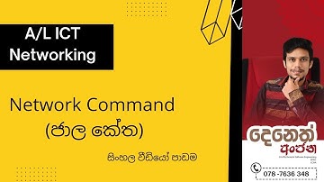 Network Commands | ජාල කේත | A/L ICT | Networking