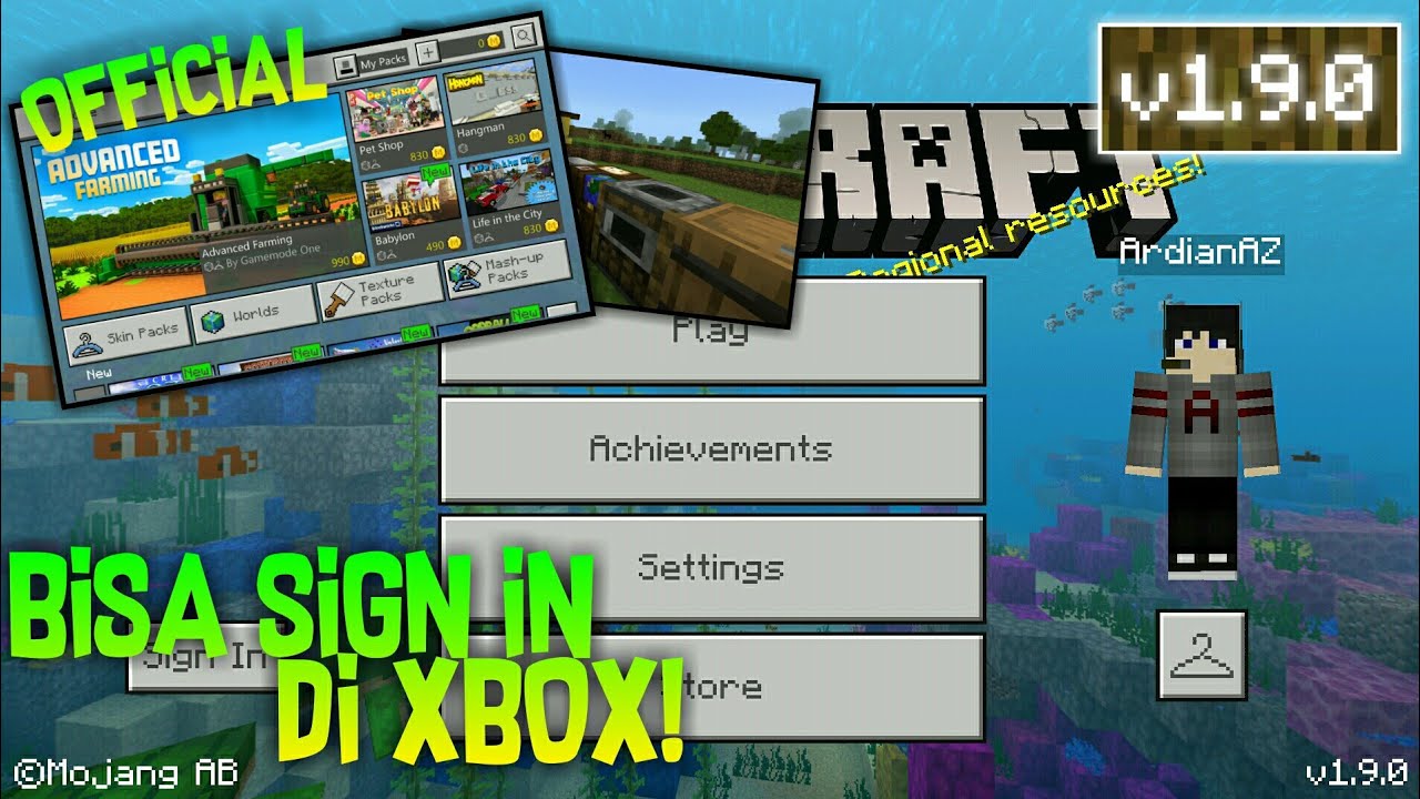 Mcpe Official Versi Terbaru 1.9.0.15 BISA SIGN IN XBOX LIVE!!!
