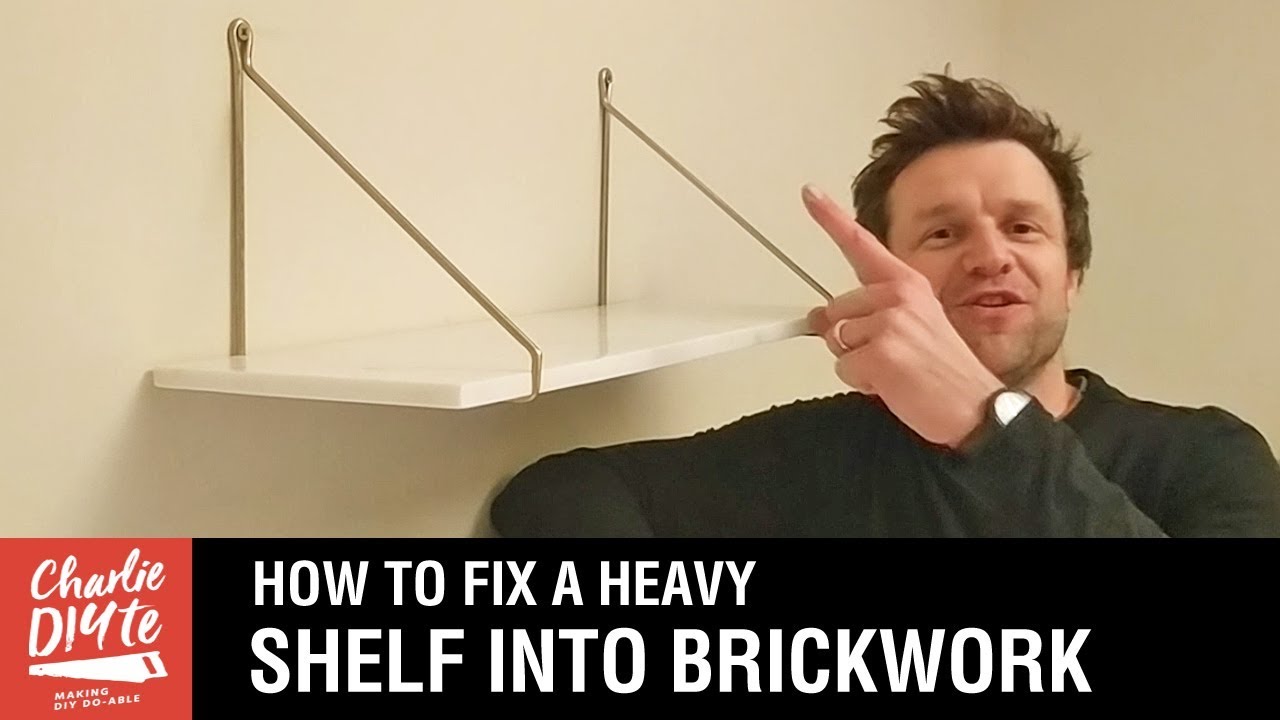 To Hang A Heavy Shelf On Brick Wall, How To Hang Floating Shelves On A Brick Wall
