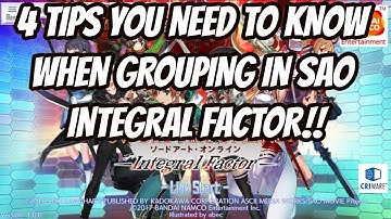 4 Tips Your NEED To Know When Grouping In SAO Integral Factor!! [SAO IF]