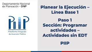 7. Programar actividades (Actividades sin EDT) - Planear la Ejecución Lb1