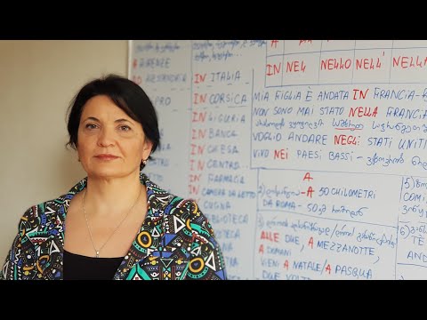 იტალიური ენა, 24-ე გაკვეთილი. წინდებულები A და IN