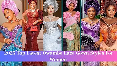 2025 Top Latest Owambe Lace Gown Styles For Women #fashion #viral #wedding #asoebi 