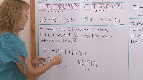 Add and subtract 2-digit numbers without regrouping (1st grade math)
