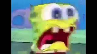 SpongeBob screaming and running!