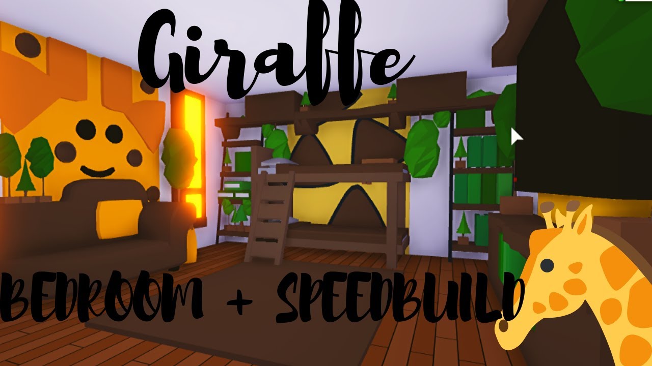 Giraffe Bedroom Speedbuild Roblox Adopt Me Youtube
