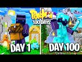 I Spent 100 DAYS In Minecraft Pixelmon! This is what happened...