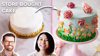 Preppy Kitchen Helps Rie Transform Store-bought Cake For Mothers Day • Tasty