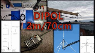 Najprostsza antena 2m/70cm PMR - dipol pólfalowy. Budowa i krótki test.