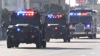 LAPD S.W.A.T RESPONDING CODE 3 SOUTHEAST BARRICADE