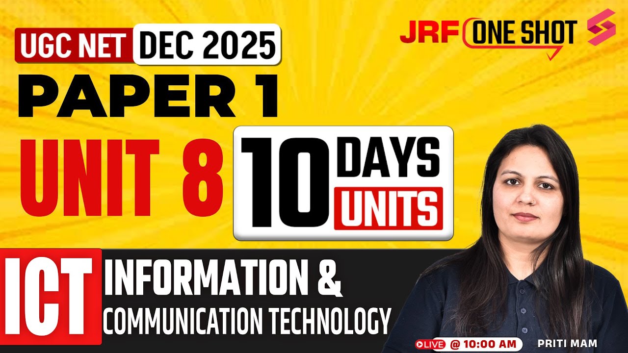 UGC NET Paper 1 Unit 8 | ICT UGC NET Paper 1 | UGC NET Paper 1 ICT Revision By Priti Mam