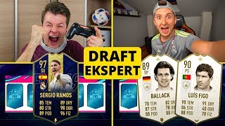 DRAFT EKSPERT - TOTY vs IKONY | LACHU vs ZWYKŁY KIBIC | FIFA 19