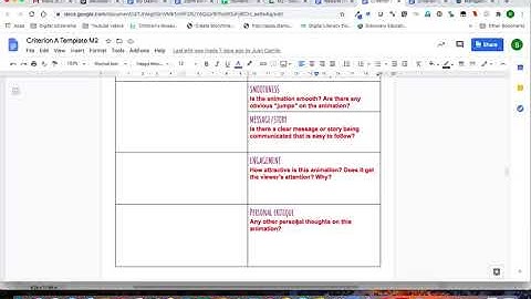 MYP Design Criteria A - strand 3 (Grade 7/8)