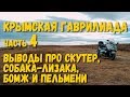 Крымская гаврилиада день 4. Звездопад воспоминаний,Карадаг,пельмени и собака лизака.