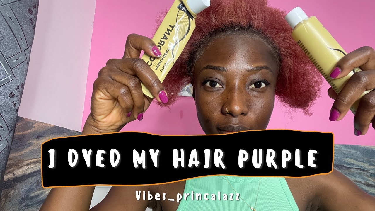 How To Dye Your Hair At Home I dyed my hair purple, regrets??🥺 YouTube