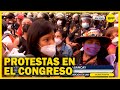 Manifestaciones en Lima: CGTP, Sutep y otros gremios marcharon en exteriores del Congreso.