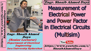 Power Factor and Power Measurement using Multisim Software | Power Measurement in DC Circuit