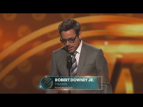 Robert Downey Jr at People's Choice Award Winning Best Actor Award.