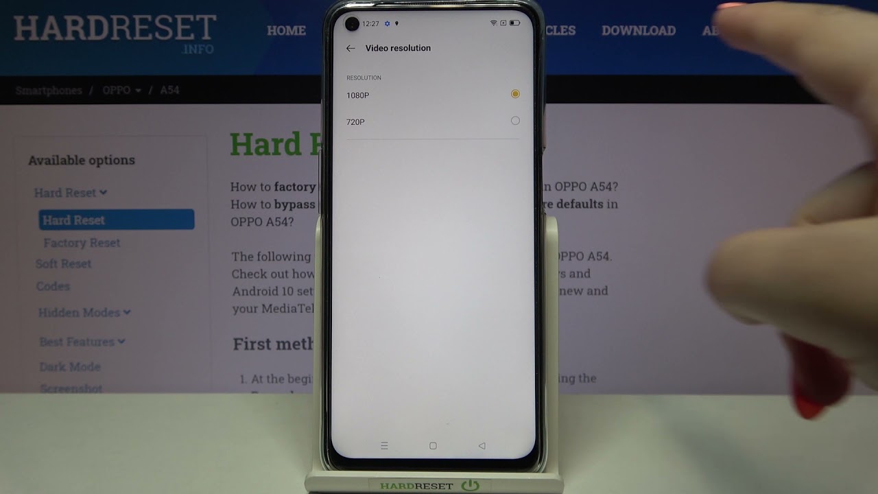 How to Change Video Resolution in OPPO A54 – Adjust Video Resolution