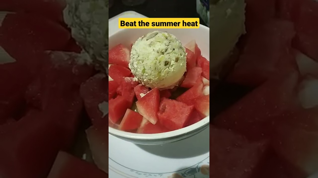 Beat the summer heat with fruit bowl topped with Icecream | #shorts | Indian Mom