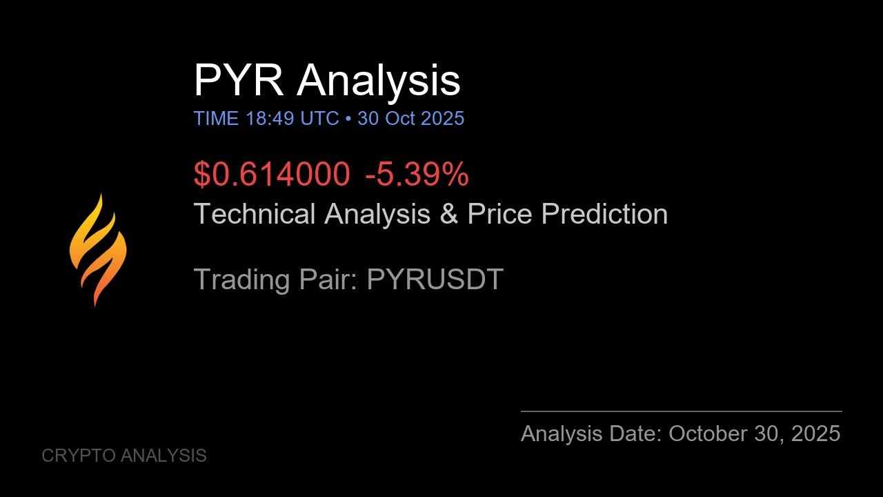 PYR (PYRUSDT) Technical Analysis - Price Prediction & Buy or Sell October 30, 2025