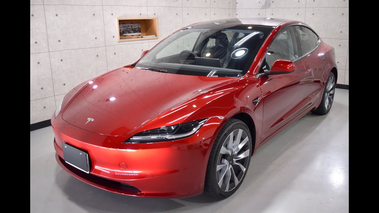 施工ギャラリー - テスラ・新型 モデル3のガラスコーティング(宮代町の