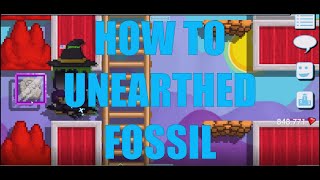 How to unearthed/get Fossils from Fossil Rock || GROWTOPIA || JAMASU