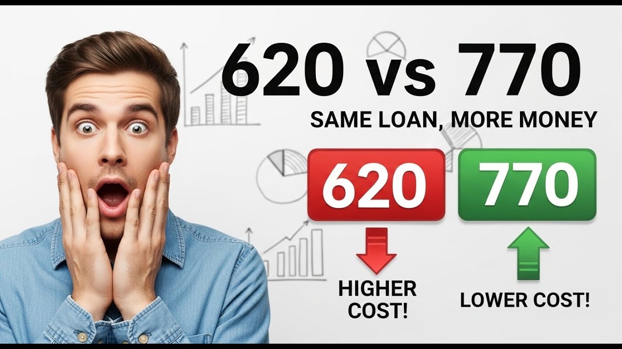 💸 Credit Score vs Cost: Why 620 Pays More Than 770 😱