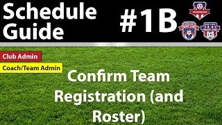 Confirm Team Registration and Team Contact