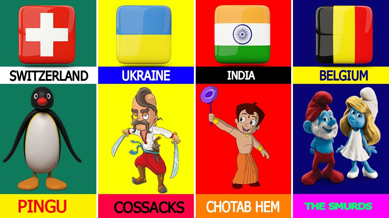 Cartoons From Different Countries part 1 | Top 32