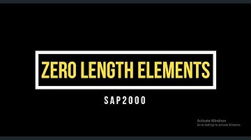 sap2000 tutorial: How to draw zero-length elements in sap2000?