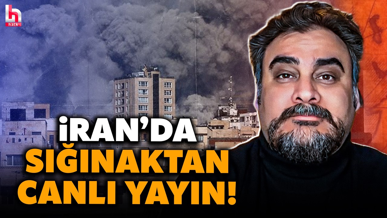 SIĞINAKTAN CANLI YAYIN! Gazeteci Peyman Aref, Tahran'da sığınaktan Halk TV canlı yayınına bağlandı!